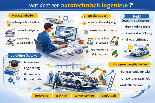 Alles over het beroep autotechnisch ingenieur Wat doet een autotechnisch ingenieur